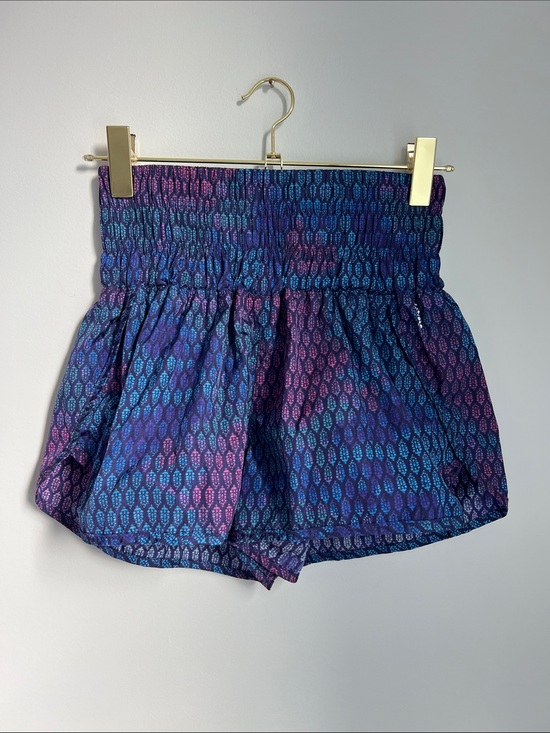 FP Movement by Free People Pants - FP Movement by Free People | High-Waist Patterned Shorts in Blue & Purple Size S